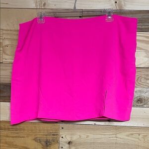 Steve Madden size 16 Neon Pink Mini Skirt with Shorts Underneath has a Side Slit
